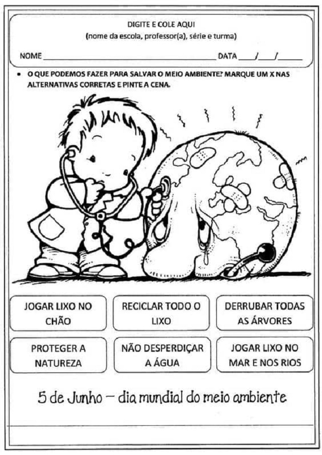 atividades sobre meio ambiente educação infantil