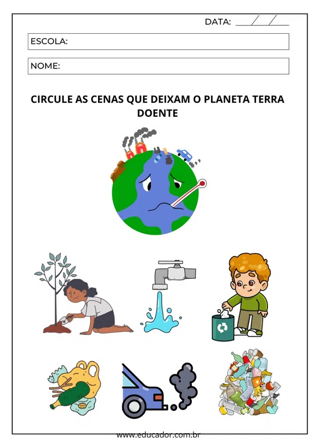 atividades do meio ambiente educação infantil