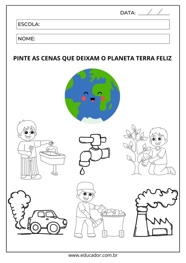 atividade meio ambiente educação infantil