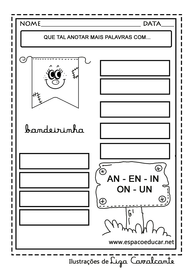 atividade de portugues para festa junina