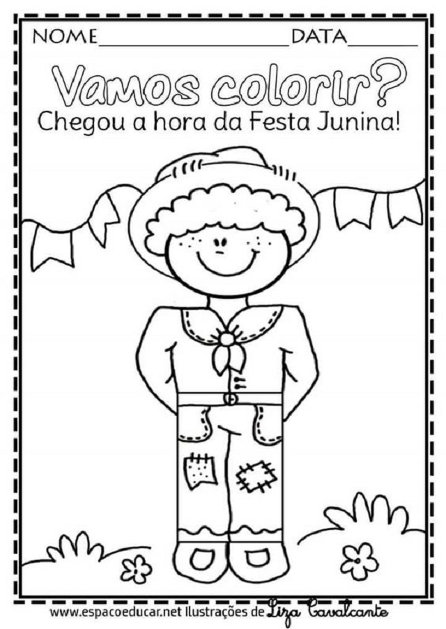 exercicio de artes festa junina