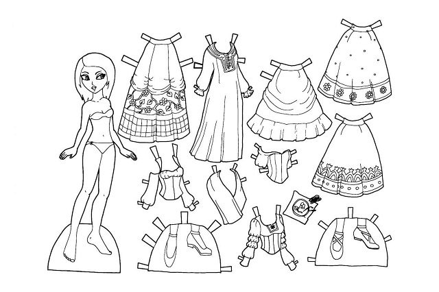 ROUPAS DE BONECA EM PAPEL - Desenhos para colorir - Imprima desenhos para  colorir 