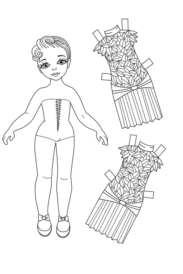 ROSITA - A boneca de papel para imprimir, pintar e vestir! Grátis