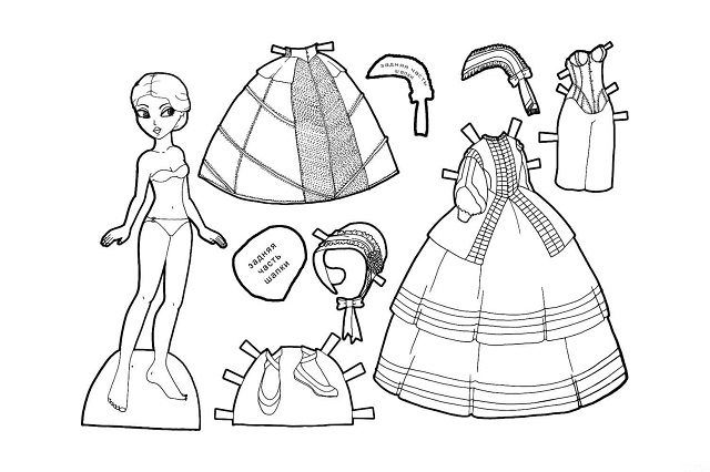 roupa de papel para vestir boneca 
