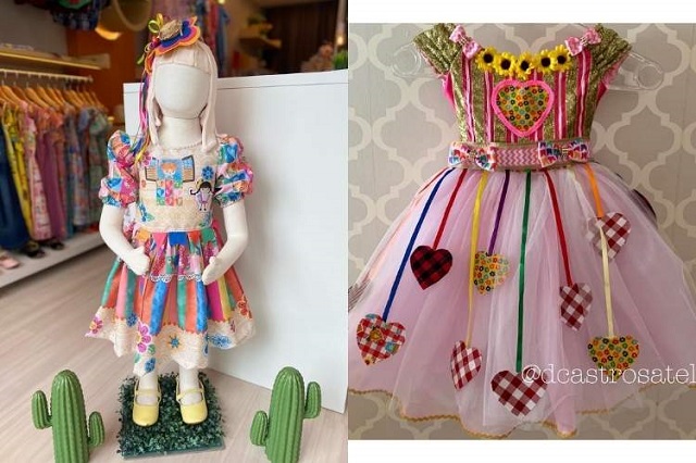 ideias de roupas para festa junina para bebe