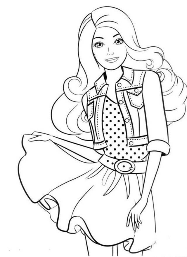 desenho para colorir menina