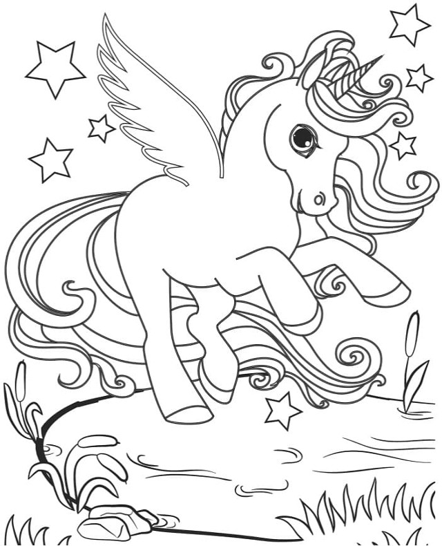 unicornio para colorir