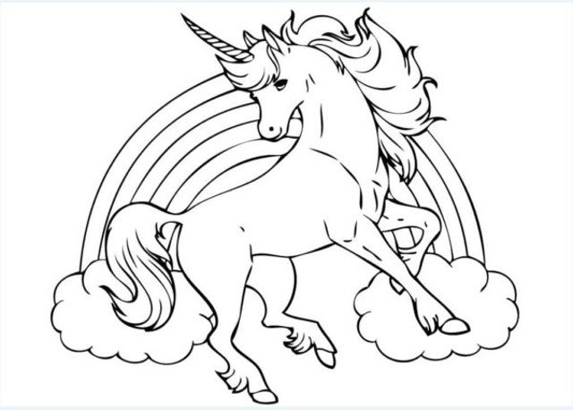 desenho de unicornio para colorir