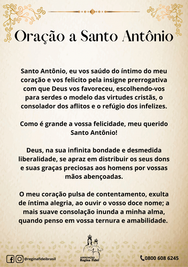 oracao dia de santo antonio