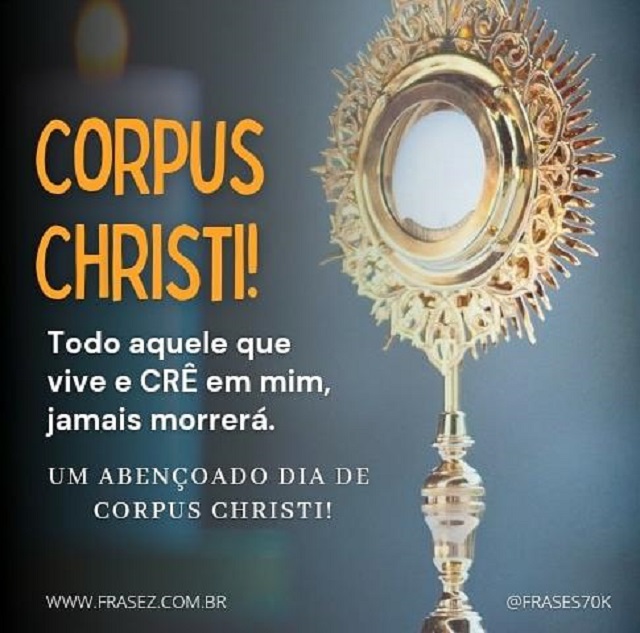mensagem para o dia de corpus christi