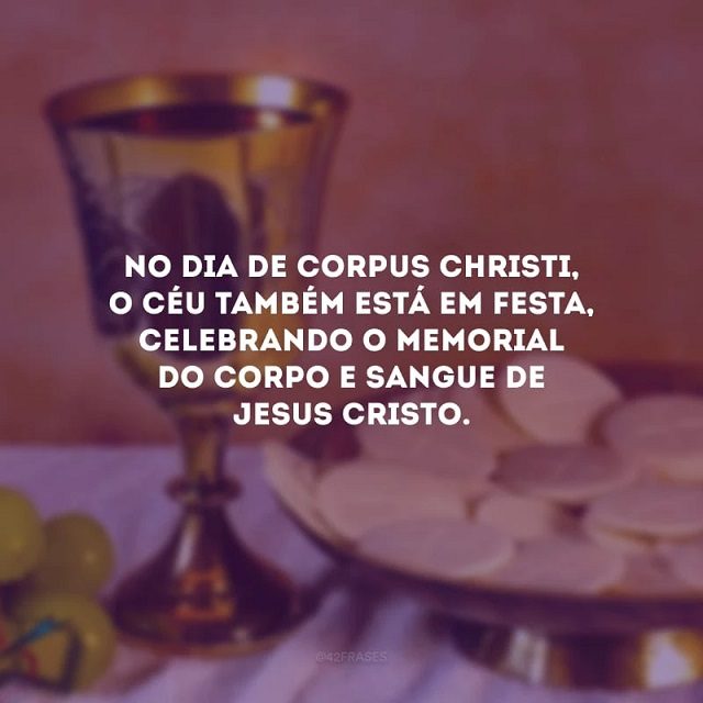 mensagem corpus christi