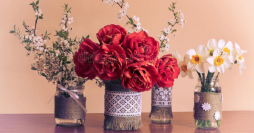 Presente Para o Dia das Mães – Frascos Decorados com Flores