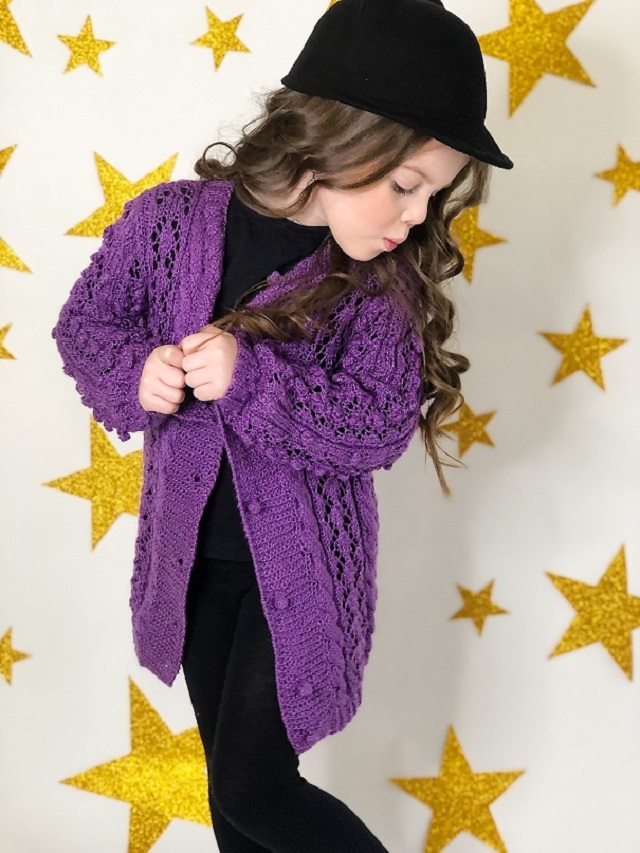 cardigan de crochê infantil