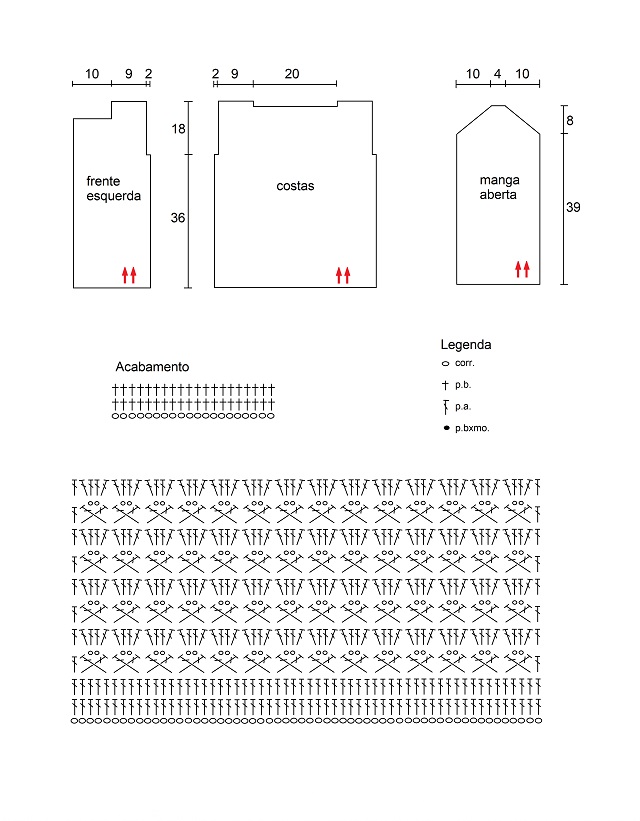 grafico cardigan de croche