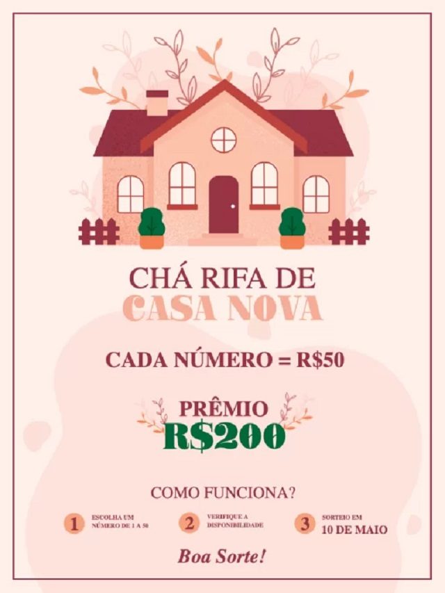 convite de cha de casa nova