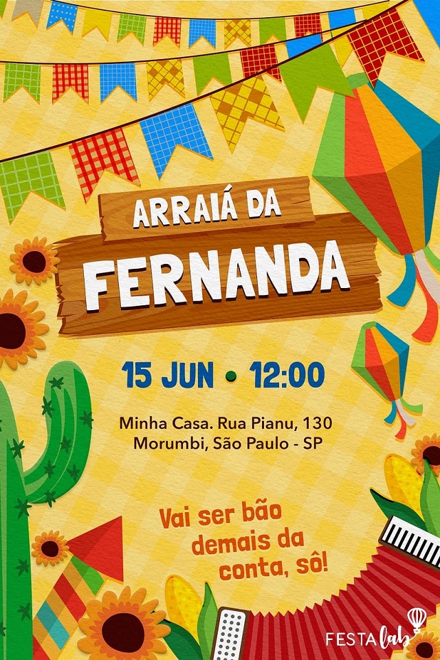 convite festa junina para whatsapp