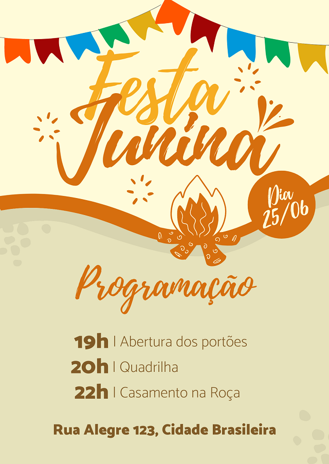 convite virtual festa junina