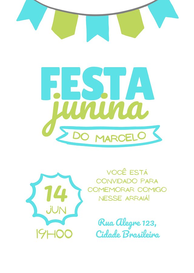 convite virtual festa junina