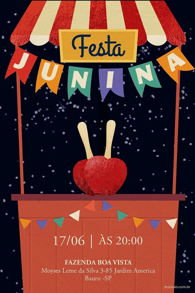 convite de festa junina para editar