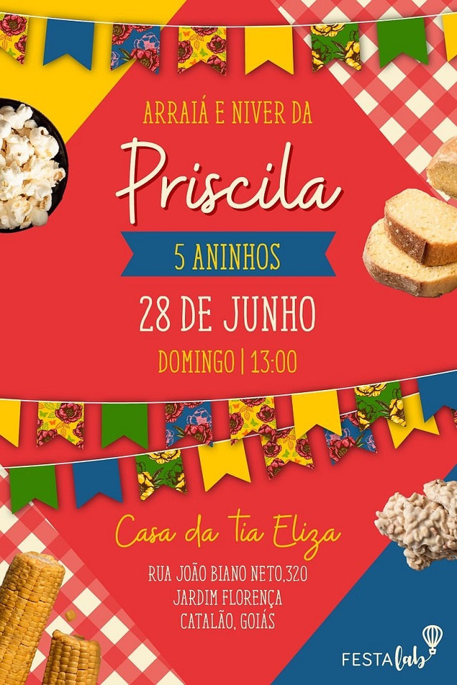 convite de festa junina para editar