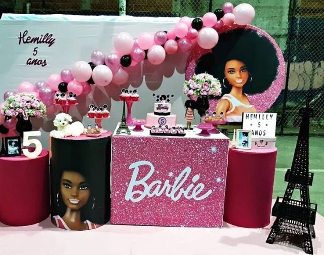 decoração de festa da barbie