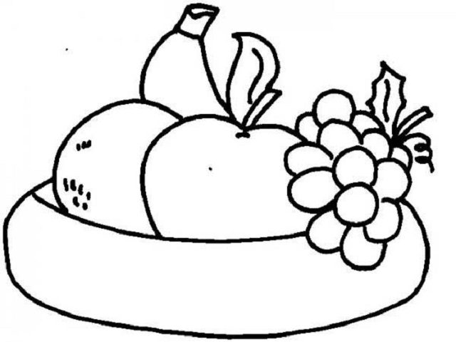 desenho de frutas para pintar