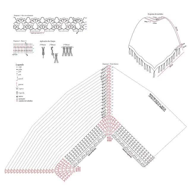 grafico poncho de croche