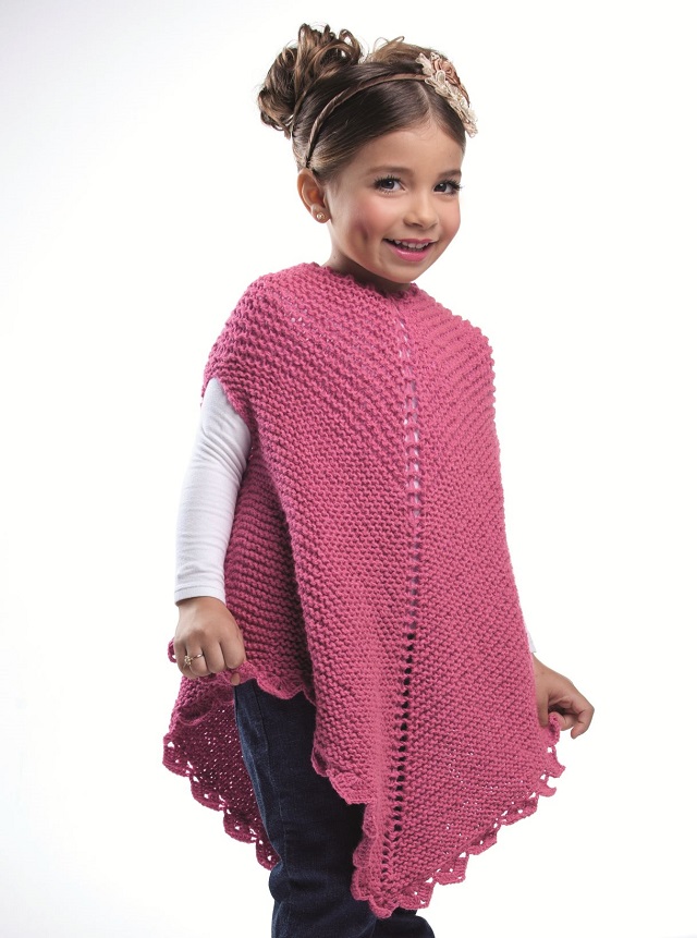 poncho infantil de crochê