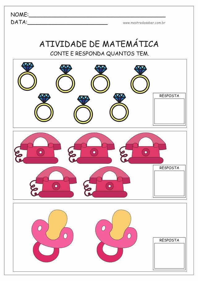 atividades de matematica educacao infantil para imprimir