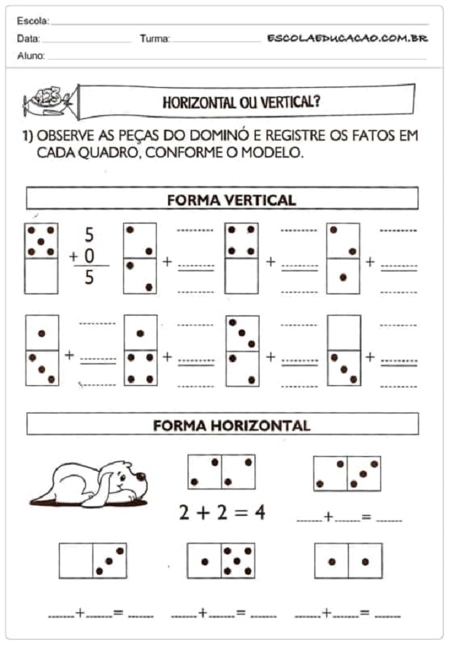 atividade educacao infantil matematica