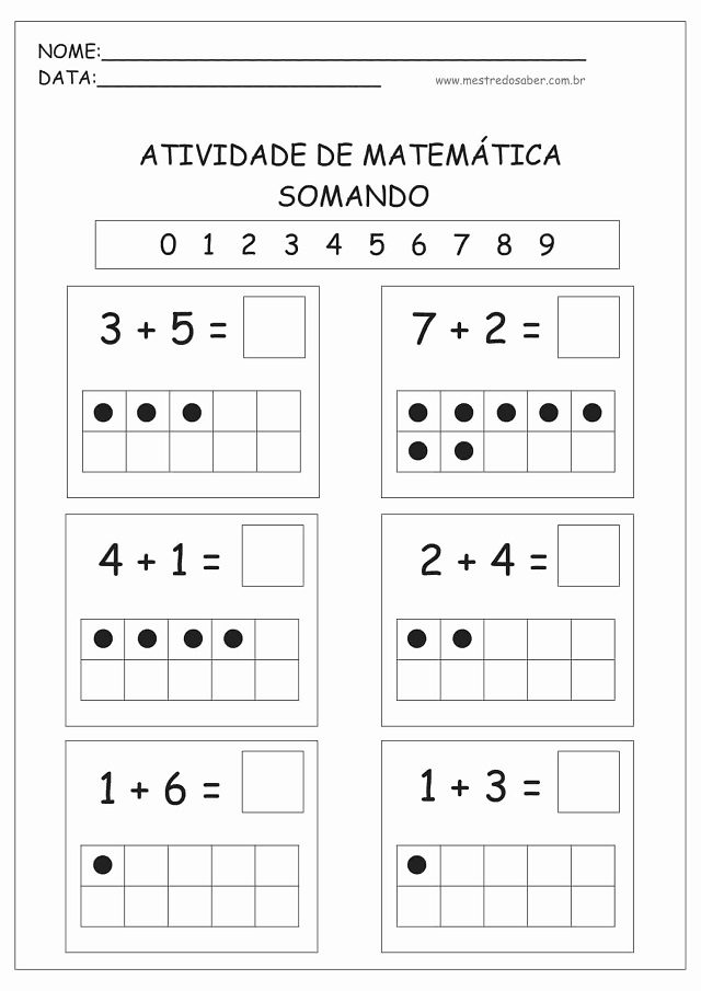 atividade educacao infantil matematica