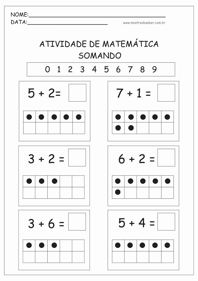 atividade educacao infantil matematica para imprimir