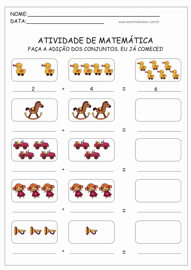 atividade de matemática 1 ano números e quantidades