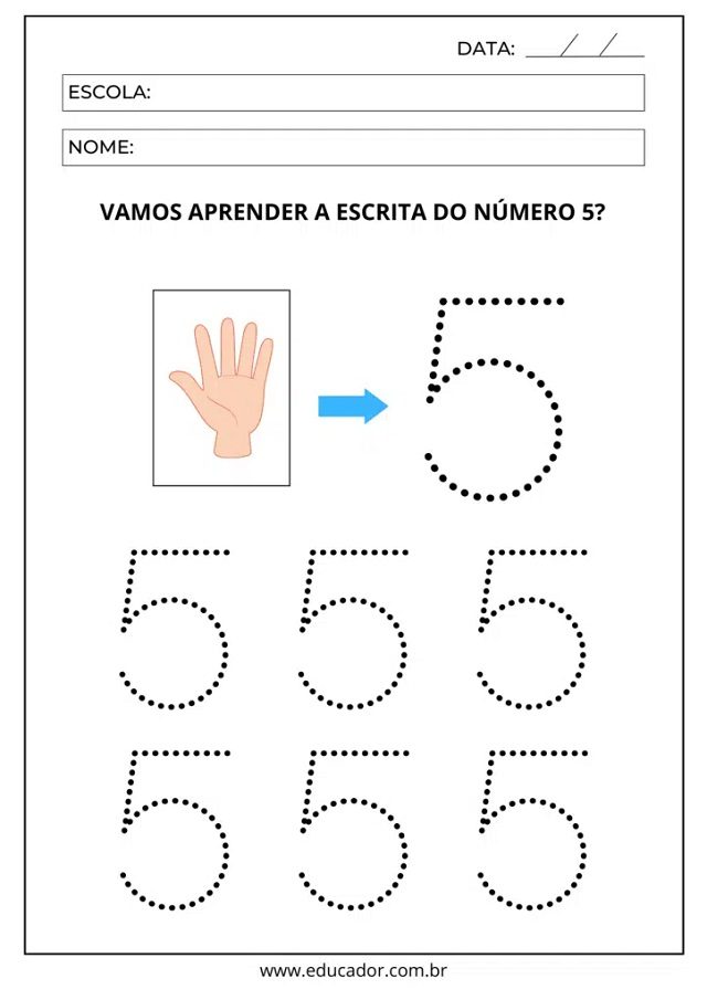 atividade de matemática 1 ano