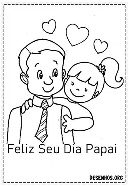 50 Desenhos Dia dos Pais para Imprimir e Colorir | Revista Artesanato