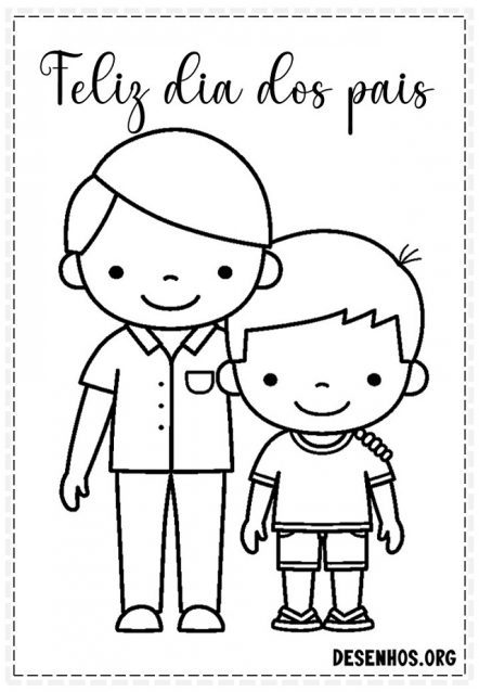 50 Desenhos Dia dos Pais para Imprimir e Colorir | Revista Artesanato