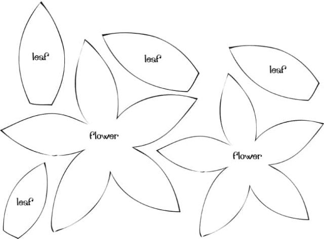 molde de flores para imprimir e recortar