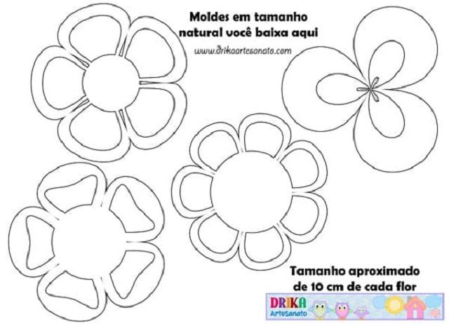 molde flores para imprimir