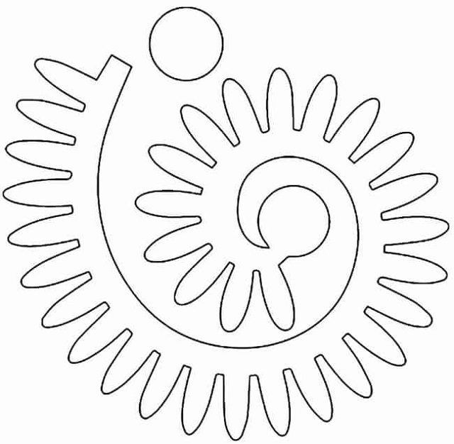 flor espiral molde