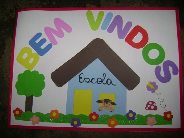 painel de boas vindas para alunos