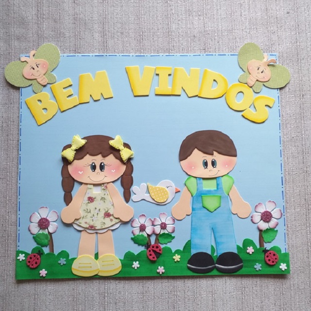 painel de boas vindas educacao infantil