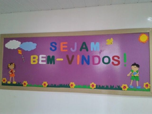 painel de boas vindas educação infantil