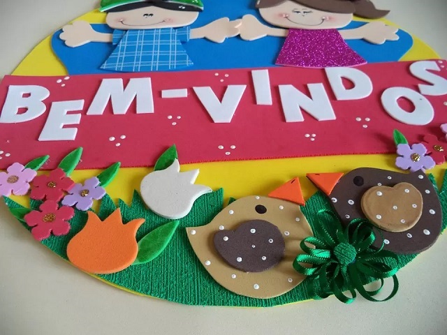 mural de boas vindas para escola