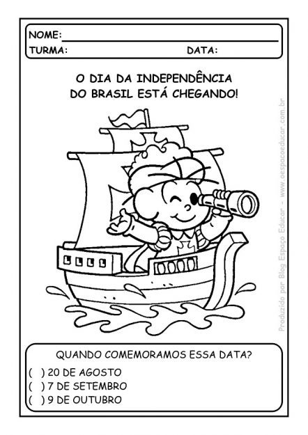 25 Atividades 7 de Setembro Educação Infantil para Imprimir Grátis ...