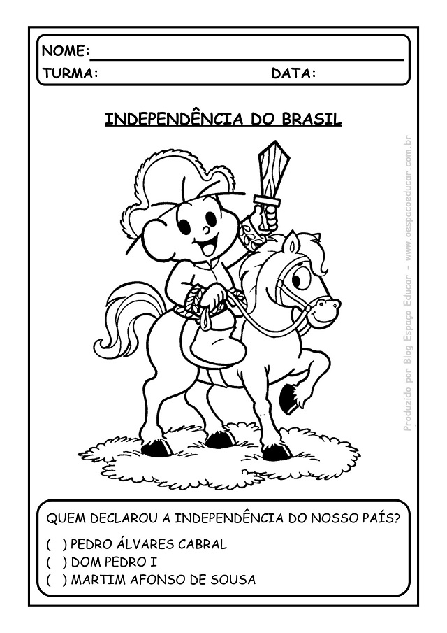 atividades do dia da independencia para educação in