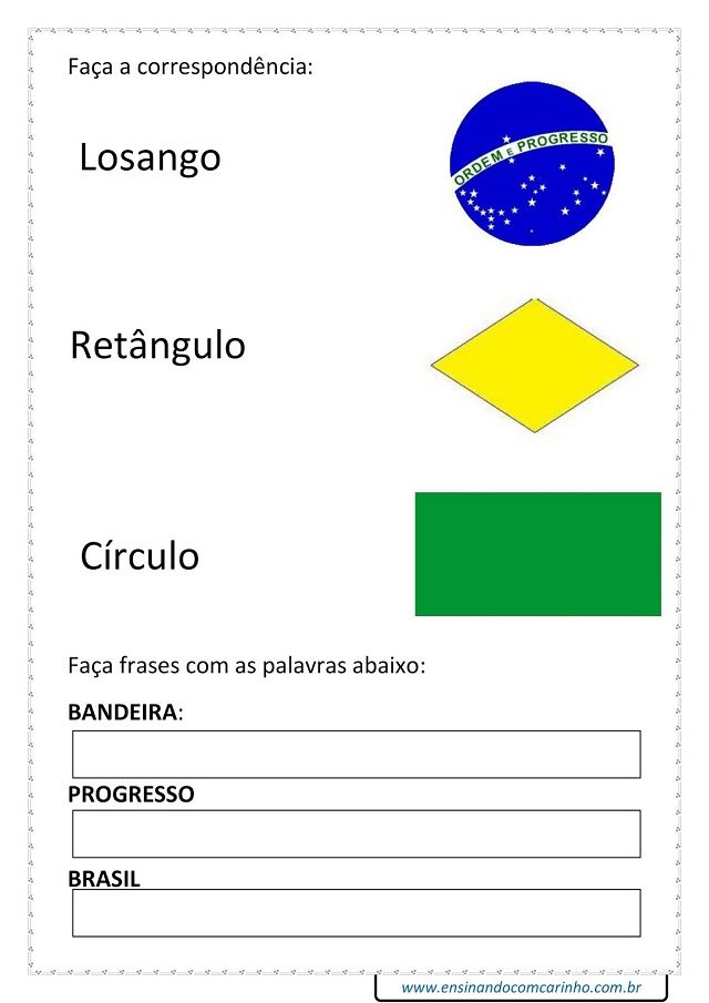 atividade bandeira brasileira