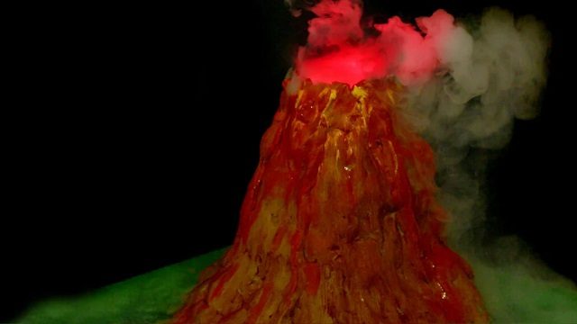 como fazer vulcão