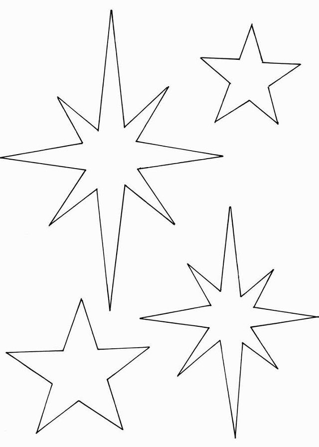 estrela desenho molde