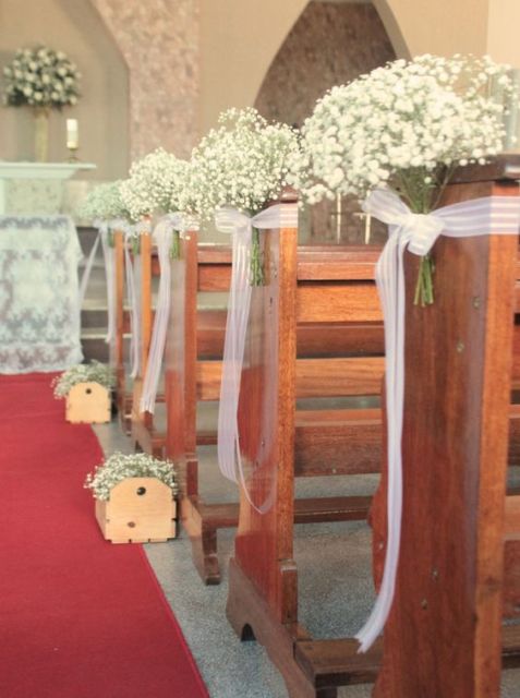 decoração igreja casamento simples barato