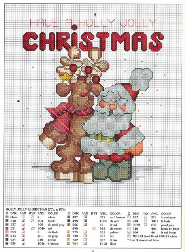 ponto de cruz natal graficos